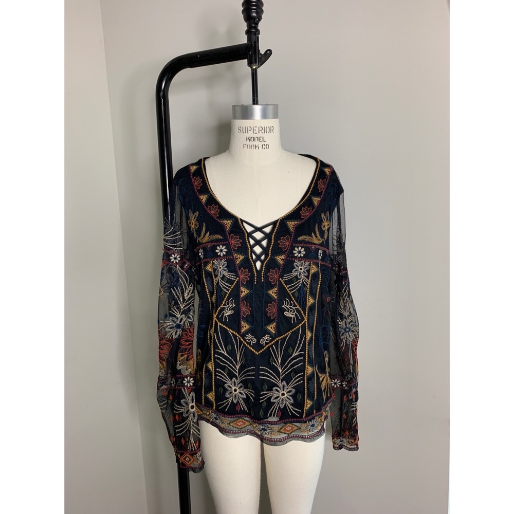 Embroidered Detail Top